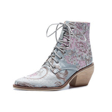 Load image into Gallery viewer, Women Luxury Silk Boots Martin Ankle Winter Boots