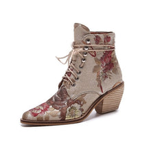 Load image into Gallery viewer, Women Luxury Silk Boots Martin Ankle Winter Boots