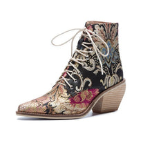 Load image into Gallery viewer, Women Luxury Silk Boots Martin Ankle Winter Boots