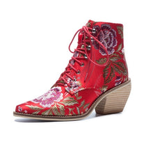 Load image into Gallery viewer, Women Luxury Silk Boots Martin Ankle Winter Boots