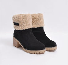Load image into Gallery viewer, Roboviido New Women Boots Winter outdoor keep Warm Fur Boots Waterproof Women's Snow Boots Thick heel with round head short boot