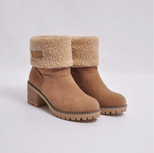 Load image into Gallery viewer, Roboviido New Women Boots Winter outdoor keep Warm Fur Boots Waterproof Women's Snow Boots Thick heel with round head short boot