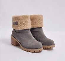 Load image into Gallery viewer, Roboviido New Women Boots Winter outdoor keep Warm Fur Boots Waterproof Women's Snow Boots Thick heel with round head short boot